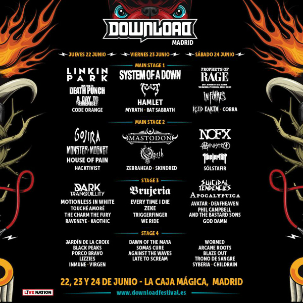 Download Festival Madrid cartel 2017