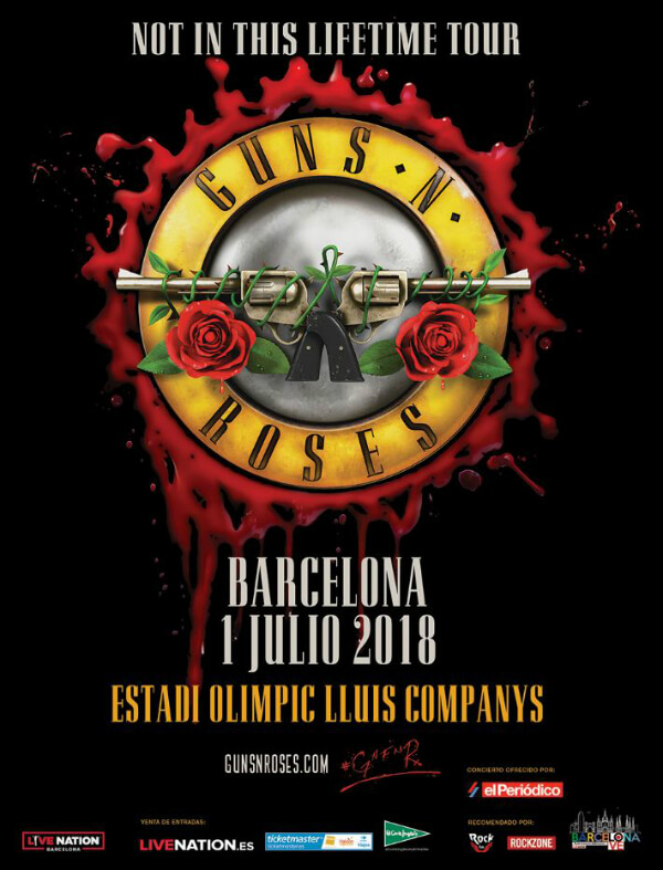 Guns N' Roses - Barcelona 2018 cartel