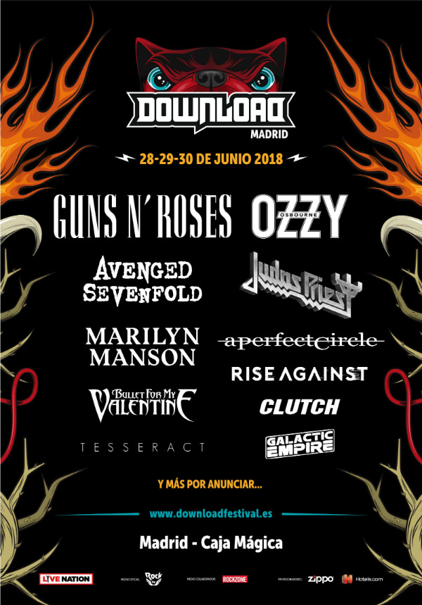 Guns N' Roses - Download Festival Madrid 2018 cartel