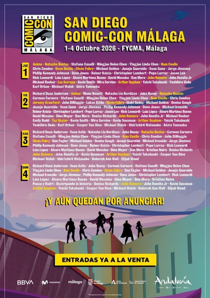 SDCC Málaga 2026 - poster SDCC Málaga 2026 - póster